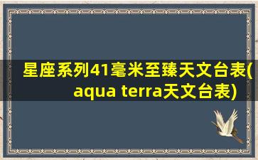 星座系列41毫米至臻天文台表(aqua terra天文台表)
